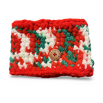 Red White & Green Crochet Doggy Snood