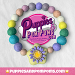 Spring Lilac Flower - Personalised Pom Pom Dog Collar