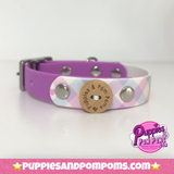 Waterproof Collar - Pastel Vichy - Pastel Purple