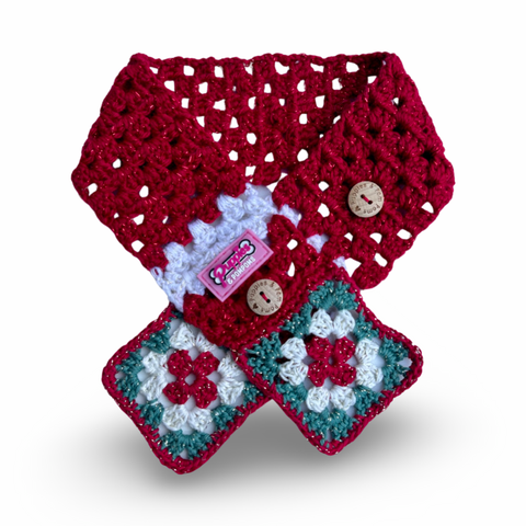 Christmas Scarf - Red Crochet
