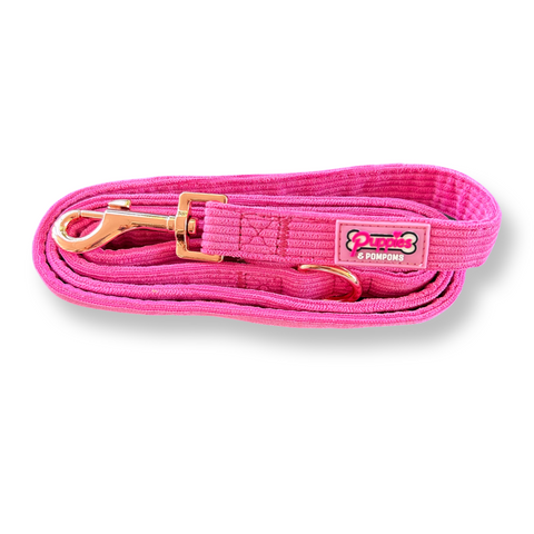 Dog Lead - Pink Luxe Corduroy