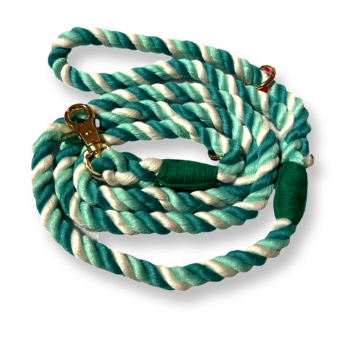 Peppermint Green Candy Cane Rope Lead