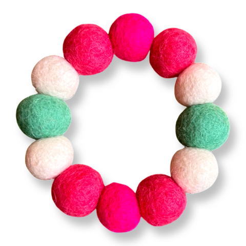 Pom Pom Bracelet - Sweet Watermelon - Big Balls