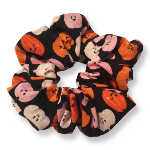 Happy Halloween Pumpkins Scrunchie