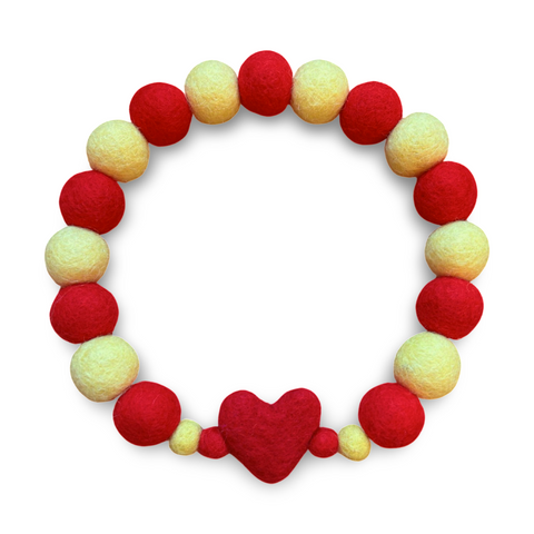 Personalised Pom Pom Dog Collar - España Love - Red