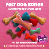 Felt Dog Bone Toy - 10cm