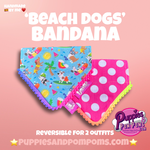 Beach Dogs Polka Dot Bandana