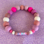 Baby Pink Mix - Personalised Pom Pom Dog Collar