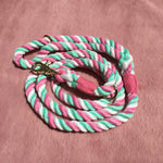 Mermaid - Jade Green, Pink & White Rope Lead