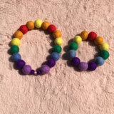 Pom Pom Bracelet - Rainbow