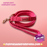Dog Lead - Pink Luxe Corduroy