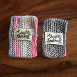 Rainbow Chic Pink/Grey Crochet Doggy Snood