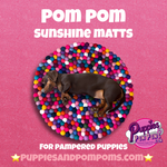 Pompom Sunshine Matt - Felt Ball Circular Rug