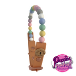 Handmade Vegan Beaded Dog Collar - 12mm Pastel Beads
