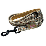 Dog Leash - Bee Happy Dachshunds Beige