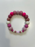 Collar para perro con pompón personalizado, color rosa bebé