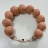 Zodiac Birthstone - Personalised Pom Pom Dog Collar