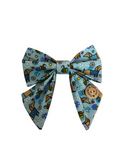 “Bee Happy Dachshunds” Blue Handmade Sailer Bow