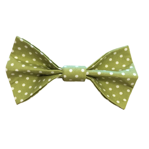 Green Small Polka Dots Bow Tie
