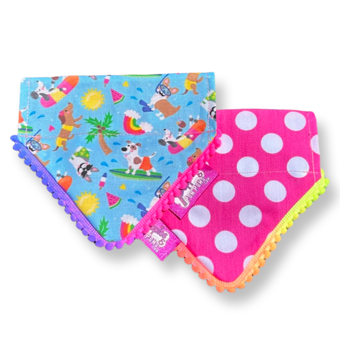 Beach Dogs Polka Dot Bandana