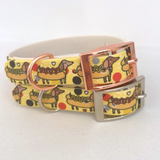 Hot Dog Dachshunds Handmade Dog Collar