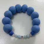 Zodiac Birthstone - Personalised Pom Pom Dog Collar