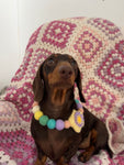 Spring Lilac Flower - Personalised Pom Pom Dog Collar