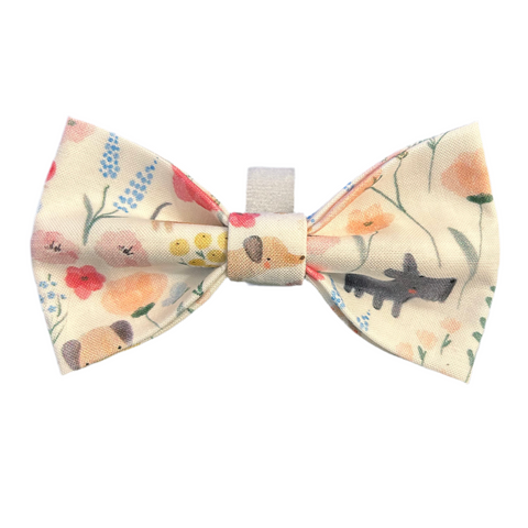 Handmade Dog Bow Tie - Spring Dachshunds
