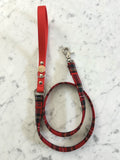 Christmas Tartan Handmade Dog Leash