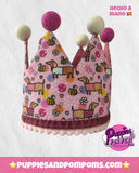 Handmade Birthday Crown - Bee Happy Dachshunds Pink