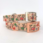 Christmas Dachshunds Handmade Dog Collar