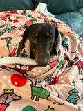 Christmas Dachshunds - Faux Fur Blanket