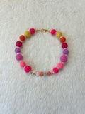 The Petit Teckel Luxe Pom Pom Collar – Rosé