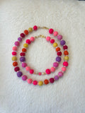 The Petit Teckel Luxe Pom Pom Collar – Rosé