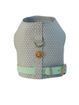 Handmade Vest Dog Harness - Baby Blue Stars