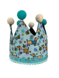 Handmade Birthday Crown Hat - Blue - Bee Happy Dachshunds