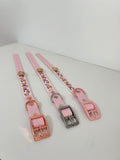 Bee Happy Dachshunds - Handmade Biothane Dog Collar - Baby Pink