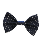 Navy Tiny Polka Dots Bow