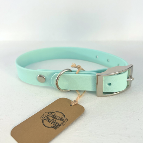 Handmade Biothane Dog Collar - Baby Blue - 20mm