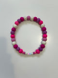 Collar para perro con pompón personalizado, color rosa bebé