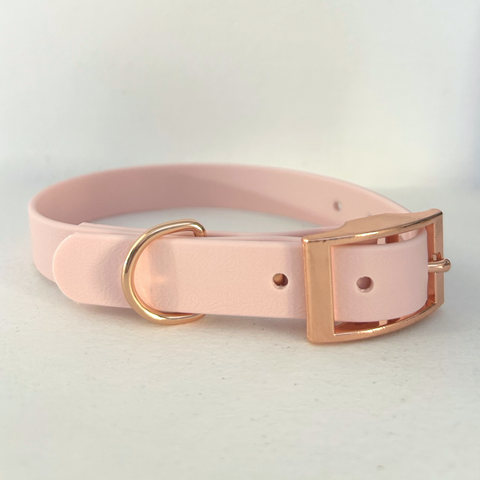 Handmade Biothane Dog Collar - Baby Pink- 20mm