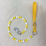 Handmade Beaded Dog Leash - Sunshine Yellow