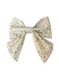 Christmas Stars Cream Sailer Bow
