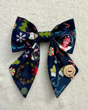 Handmade Christmas Sailer Bow - Merry Christmas Wishes