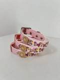 Bee Happy Dachshunds - Handmade Biothane Dog Collar - Baby Pink