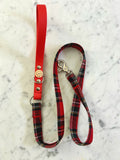 Christmas Tartan Handmade Dog Leash