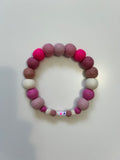 Collar para perro con pompón personalizado, color rosa bebé