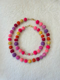 The Petit Teckel Luxe Pom Pom Collar – Rosé