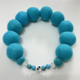 Zodiac Birthstone - Personalised Pom Pom Dog Collar
