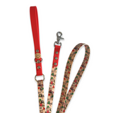 Christmas Dachshunds - Handmade Vegan Leather Dog Leash - Red